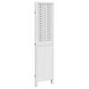 vidaXL Room Divider 3 Panels White Solid Wood Paulownia
