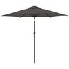 vidaXL Garden Parasol with Steel Pole Anthracite 225x225x212 cm