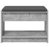 vidaXL Hall Bench with Cushion Concrete Grey 63 x 38 x 45 cm