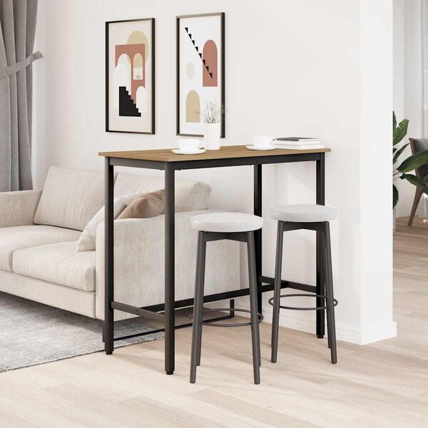 vidaXL Table Artisan Oak 100 x 50 x 90.5 cm Engineered Wood and Steel