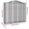 vidaXL Arched Gabion Baskets 11 pcs 200x50x180/200 cm Galvanised Iron