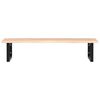 vidaXL Basin Shelf Wall Mounted Steel and Solid Wood Oak