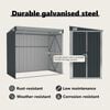 vidaXL Wall-mounted Garden Shed Anthracite 118x194x178 cm Steel