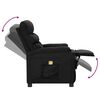 vidaXL Wing Back Massage Reclining Chair Black Faux Leather