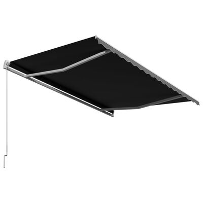 vidaXL Manual Retractable Awning 450x300 cm Anthracite