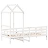 vidaXL Day Bed with Roof without Mattress White 80x200 cm Solid Wood