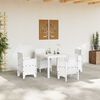 vidaXL Garden Dining Table White 100 x 100 x 73 cm Poly Rattan