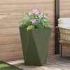 vidaXL Planter 2 pcs Olive Green 50 x 50 x 75 cm Steel
