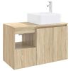 vidaXL Bathroom Furniture Set 2 pcs Sonoma Oak Engineered Wood