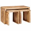 vidaXL Nesting Table 3 pcs Brown Solid Mango Wood