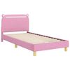 vidaXL Children's Bed Frame with Headboard Pink 90 x 190 cm Fabric