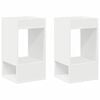 vidaXL End Table 2 pcs White 30 x 30 x 56 cm Engineered Wood