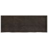 vidaXL Bathroom Countertop Dark Brown 140x50x(2-4) cm Treated Solid Wood