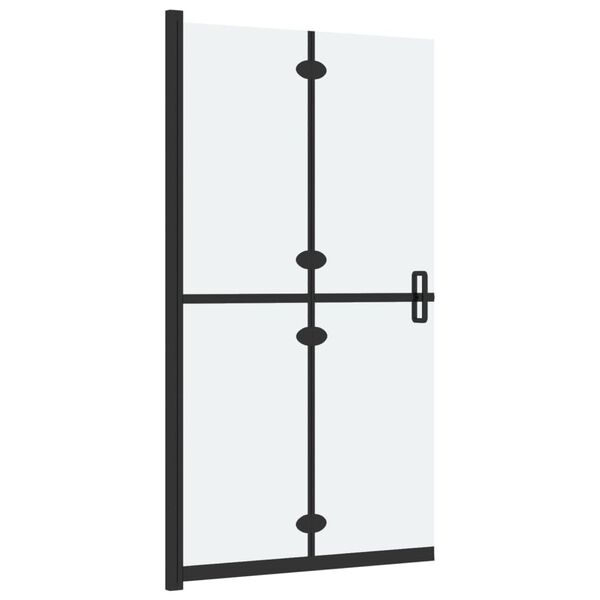 vidaXL Foldable Walk-in Shower Wall Frosted ESG Glass 120x190 cm