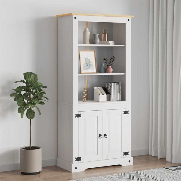 vidaXL Cupboard Mexican Pine Corona Range White 80x40x170 cm