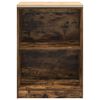 vidaXL Garage Storage Cabinet Smoked Oak 60x51x85 cm Solid Wood Pine