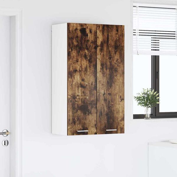 vidaXL Hanging Cabinet Smoked Oak 60 x 31 x 100 cm Engineered Wood