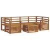 vidaXL Outdoor Sofa Set 7 pcs Natural Solid Acacia Wood