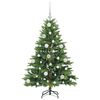 vidaXL Artificial Christmas Tree with 150 LEDs Green 120 cm PE and PVC