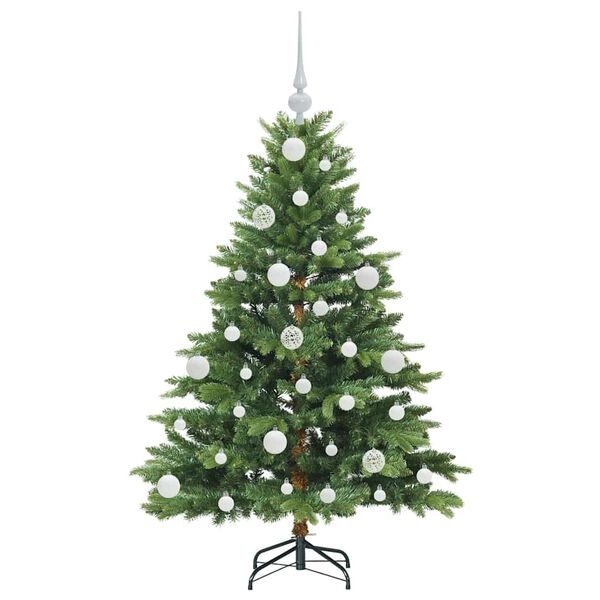 vidaXL Artificial Christmas Tree with 150 LEDs Green 120 cm PE and PVC