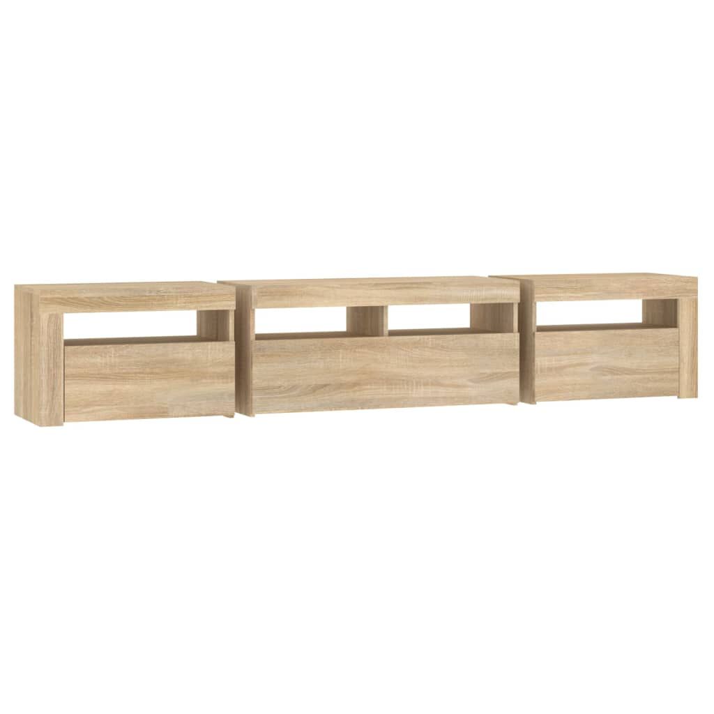 Tv stand with sale led lights ikea