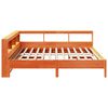 vidaXL Bookcase Bed without Mattress Wax Brown 200x200 cm Solid Wood Pine