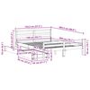 vidaXL Bed Frame without Mattress White 140x200 cm Solid Wood Pine