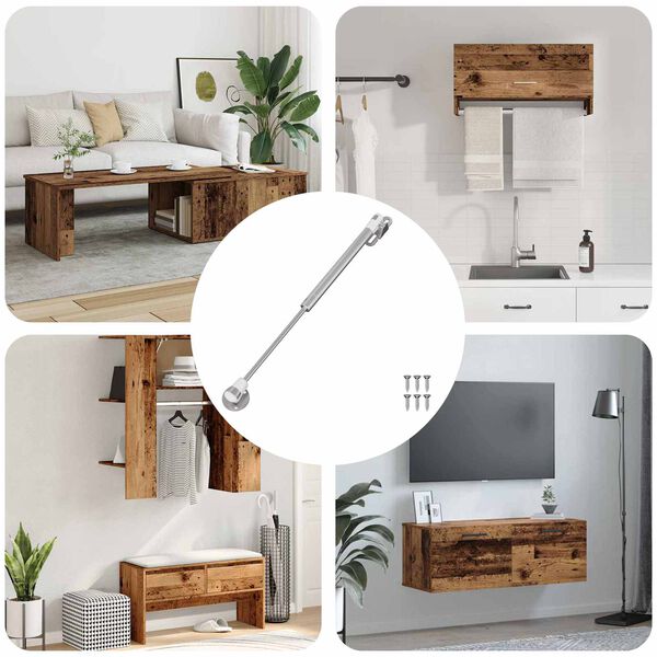 vidaXL Hydraulic Gas Spring 12 pcs Silver 280 x 17 x 16 mm