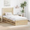 vidaXL Bed Frame with Drawer Sonoma Oak 90 x 190 cm Engineer Wood