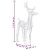 vidaXL Reindeers & Sleigh Christmas Decoration 160 LEDs 130 cm Acrylic