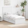 vidaXL Storage Bed with Headboard White 75 x 190 cm Engineered Wood