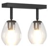 vidaXL Ceiling Spotlight Black 33 x 13 x 26 cm Glass and Metal