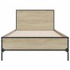 vidaXL Bed Frame without Mattress Sonoma Oak 90x190 cm Single