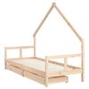 vidaXL Kids Bed Frame with Drawers 80x200 cm Solid Wood Pine