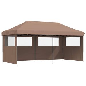 vidaXL Party Tent 292 x 580 x 315 cm Brown Oxford Fabric