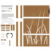 vidaXL Garden Gate 100x150 cm Corten Steel Grass Design