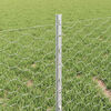 vidaXL Fence with Post Silver 0.4 x 100 m Steel