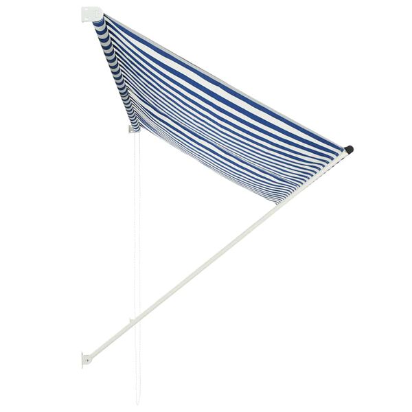 vidaXL Retractable Awning 250x150 cm Blue and White