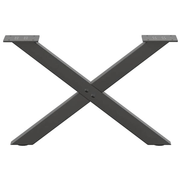 vidaXL Coffee Table Legs X-Shaped 2 pcs Anthracite 50x(30-31) cm Steel