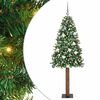 vidaXL Slim Christmas Tree Green 210 cm PVC and Solid Pine wood