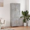 vidaXL Highboard Concrete Grey 69.5x34x180 cm Engineered Wood
