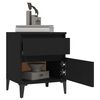 vidaXL Bedside Cabinet Black 40x35x50 cm