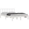 vidaXL Bed Frame without Mattress White Solid Wood Pine 140x200 cm
