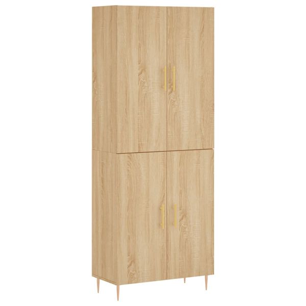 vidaXL Highboard Sonoma Oak 69.5x34x180 cm Engineered Wood