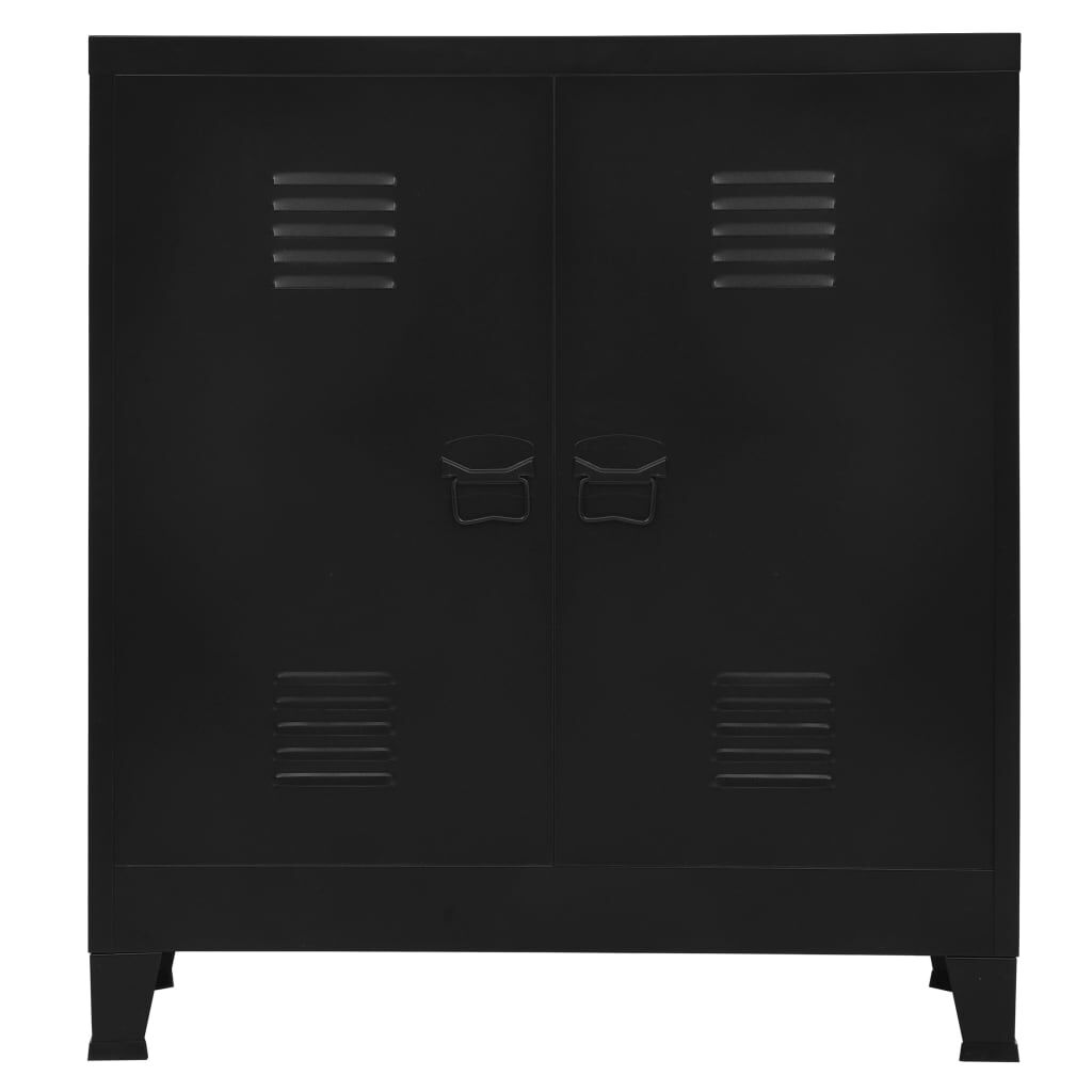 Black steel cheap storage cabinet