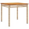 vidaXL 5 Piece Garden Dining Set with Cushions Beige Poly Rattan