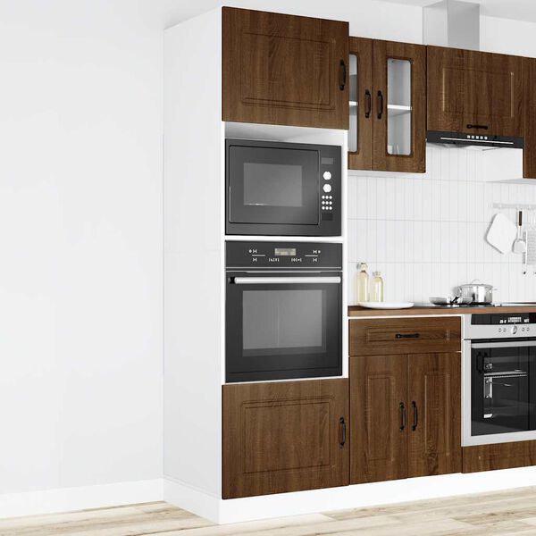 vidaXL Oven Cabinets 2 pcs Kalmar Brown Oak Engineered Wood