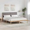 vidaXL Bed Frame with Headboard Brown 180 x 200 cm Solid Pine Wood
