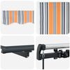 vidaXL Retractable Awning Multicolour 400 x 300 cm Polyester and Steel