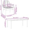 vidaXL 9 Piece Garden Dining Set Brown Poly Rattan Glass